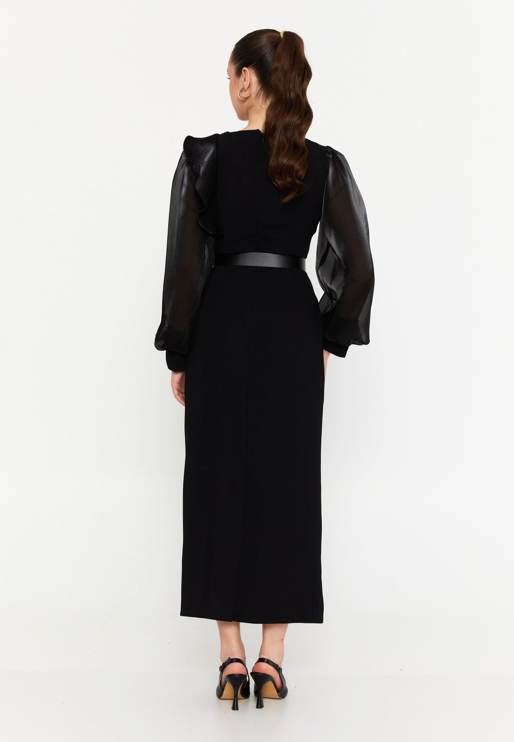 Long black evening dress