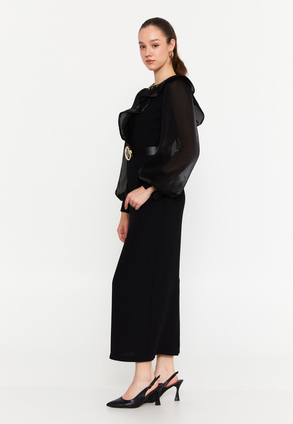 Long black evening dress
