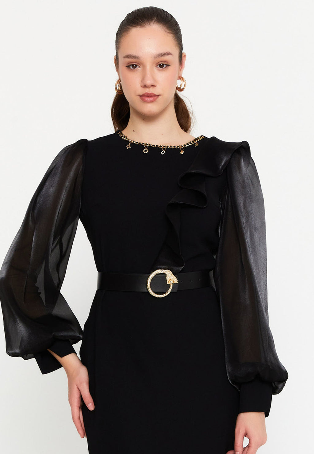 Long black evening dress