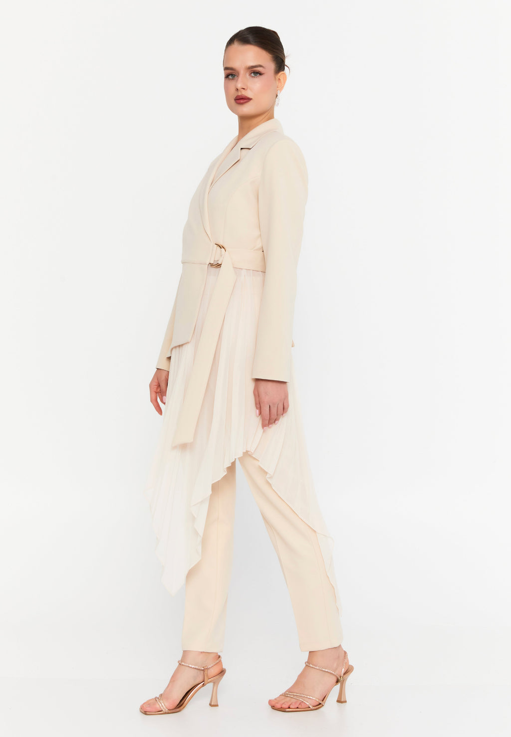 Long Sleeve Polyester Solid Color Regular Two-Piece Outfit dkr5104 - Two-Piece Outfit - Istanbul Fashion Center