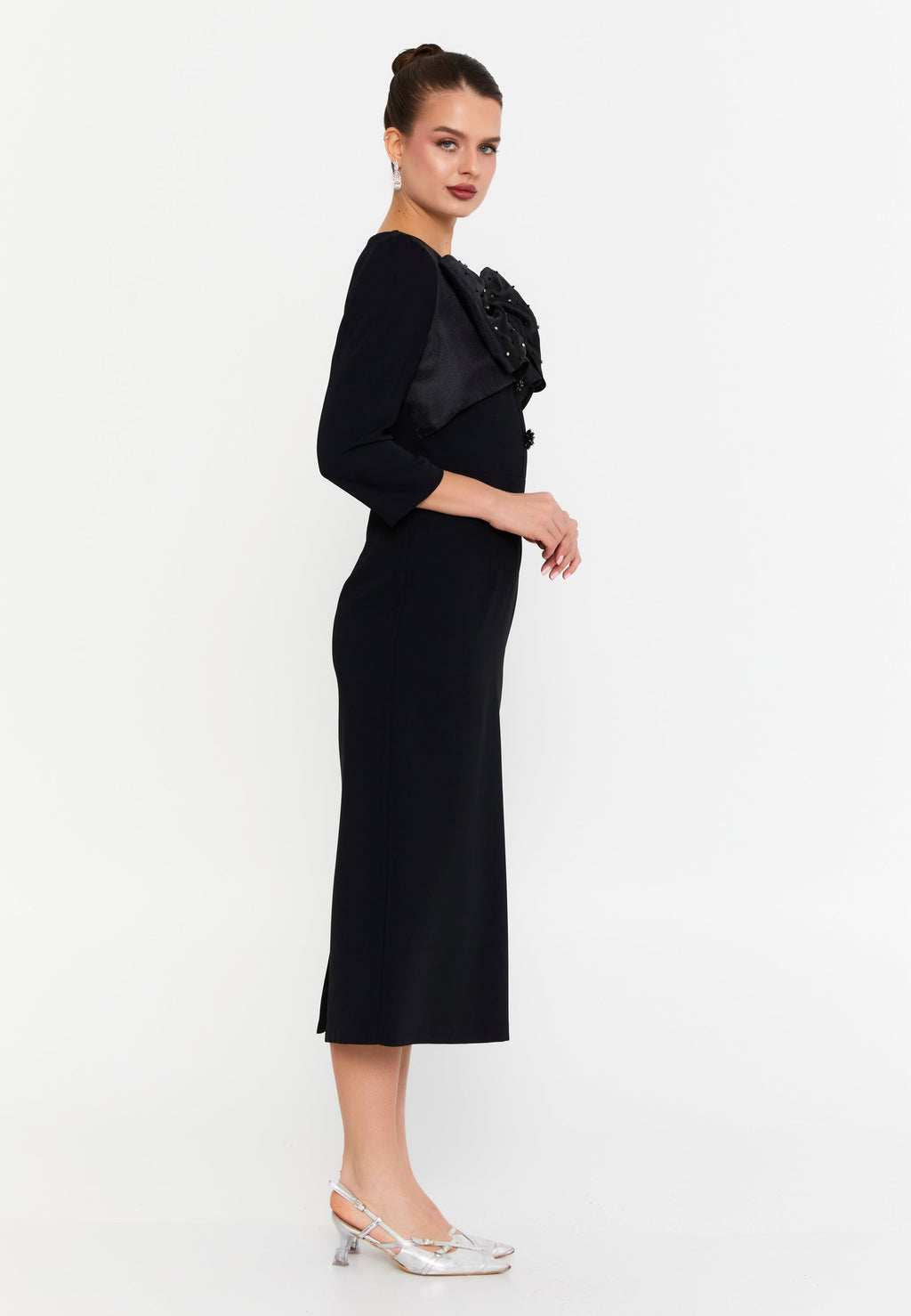 Chic black evening dress