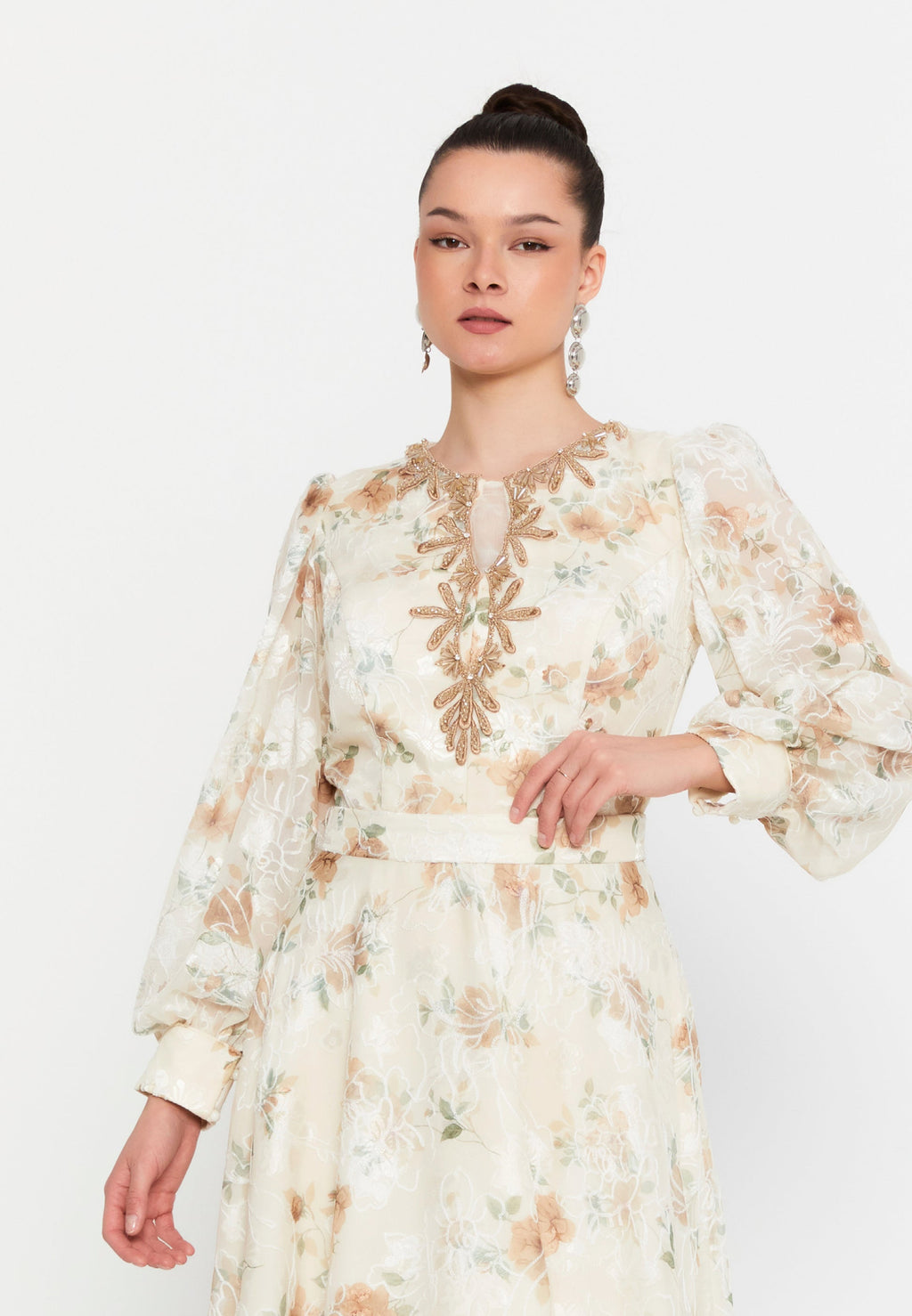 Long chic wedding cocktail dress