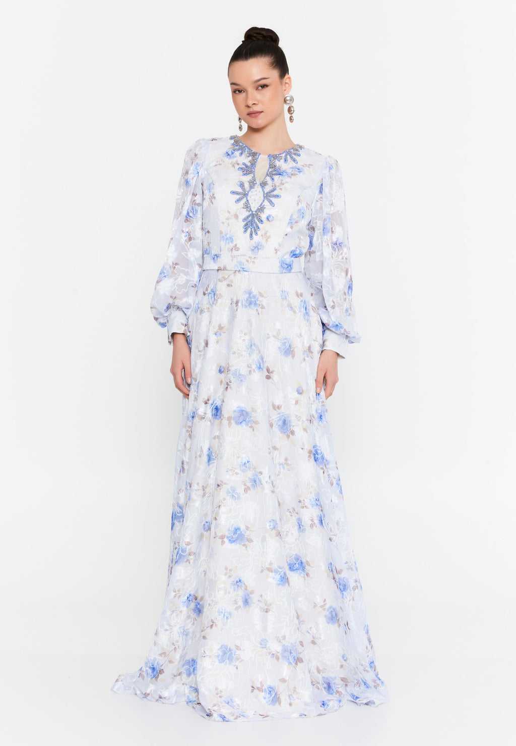 Long chic wedding cocktail dress