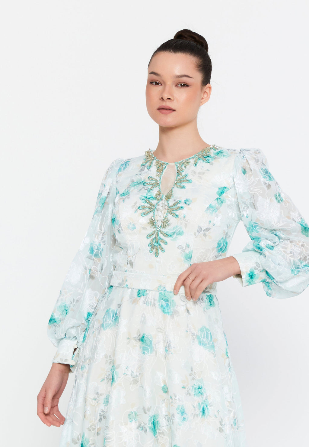 Long chic wedding cocktail dress