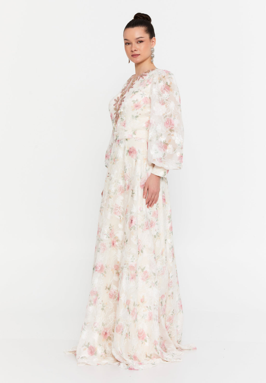 Long chic wedding cocktail dress