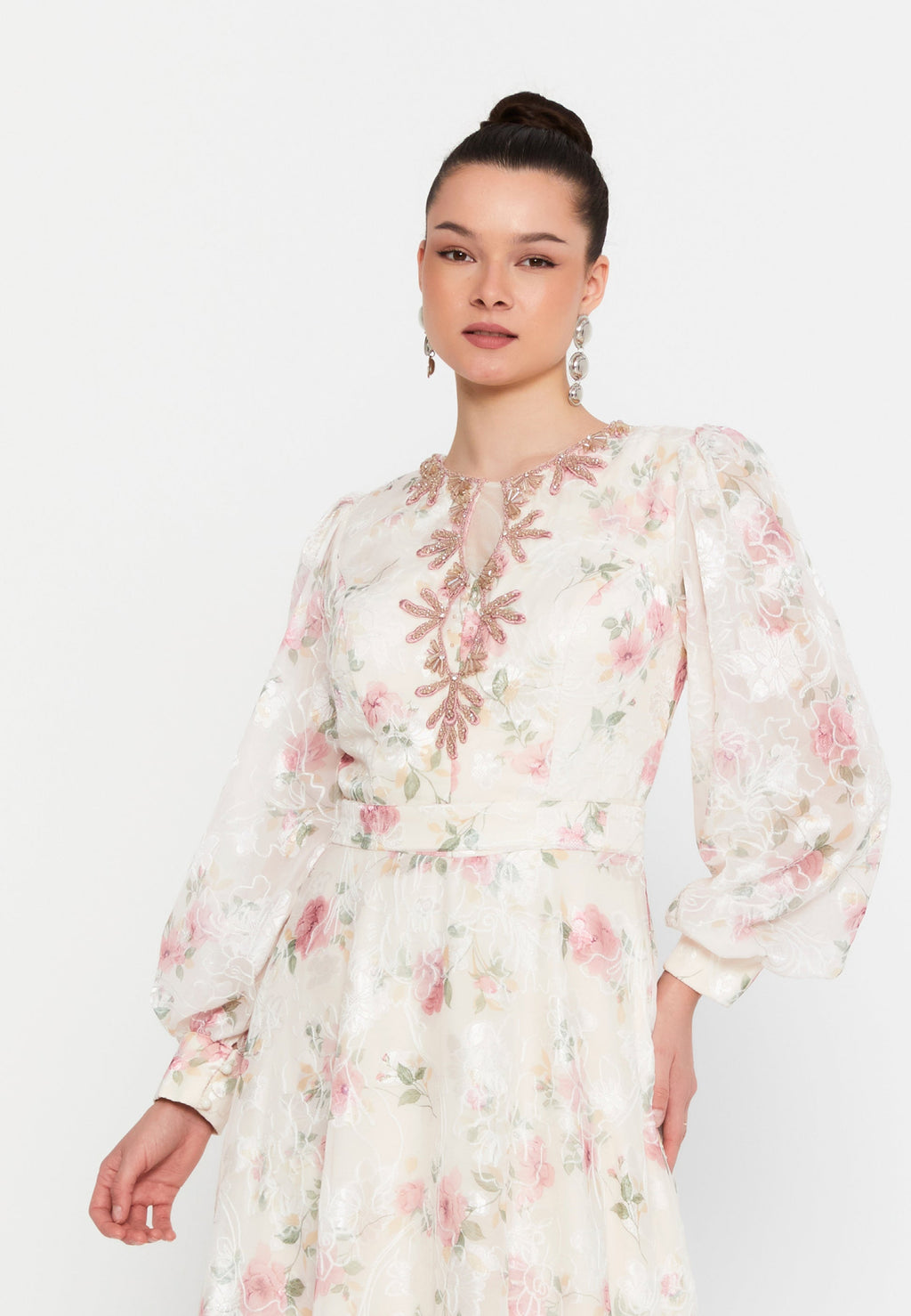 Long chic wedding cocktail dress