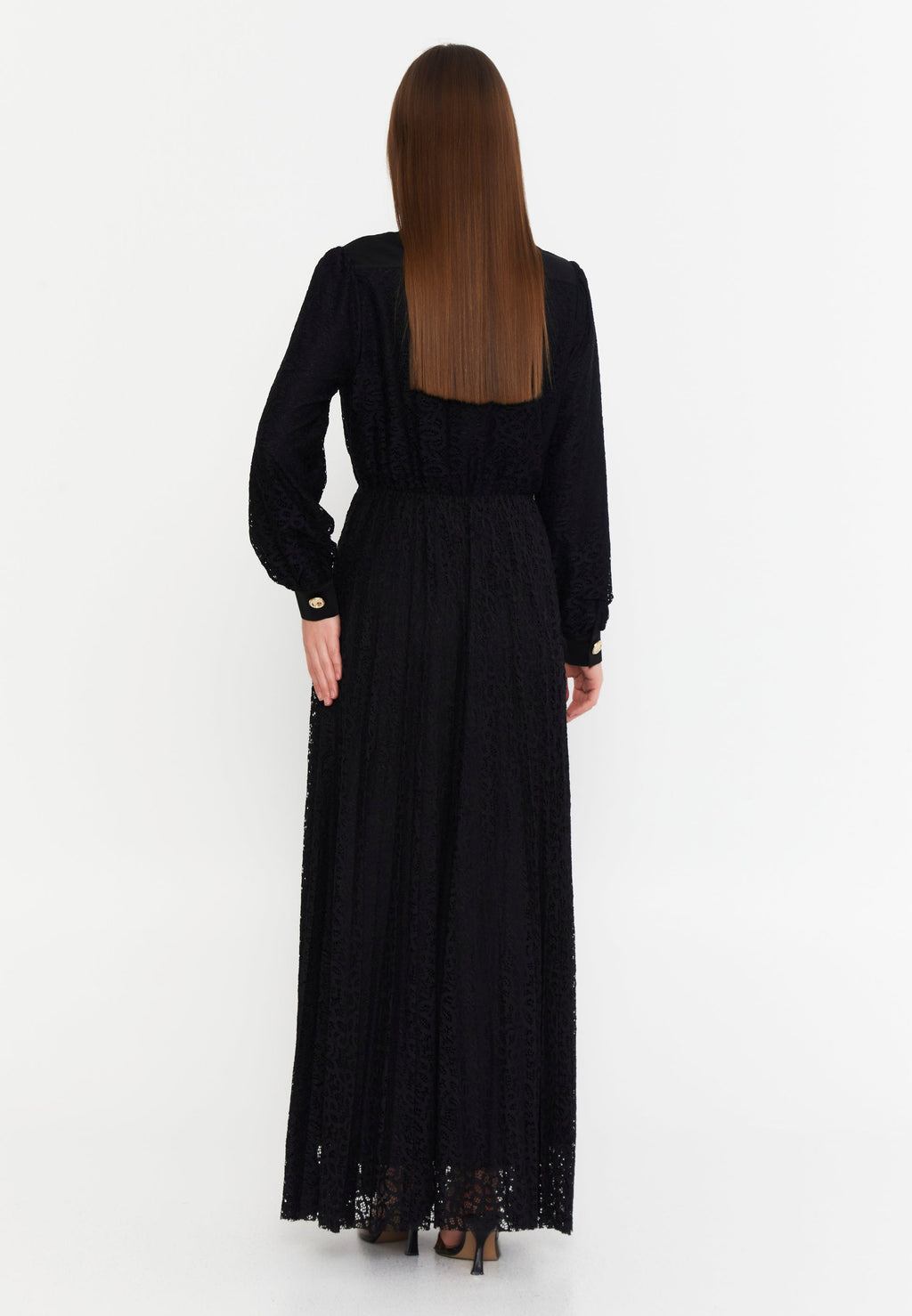 Women's long black dress