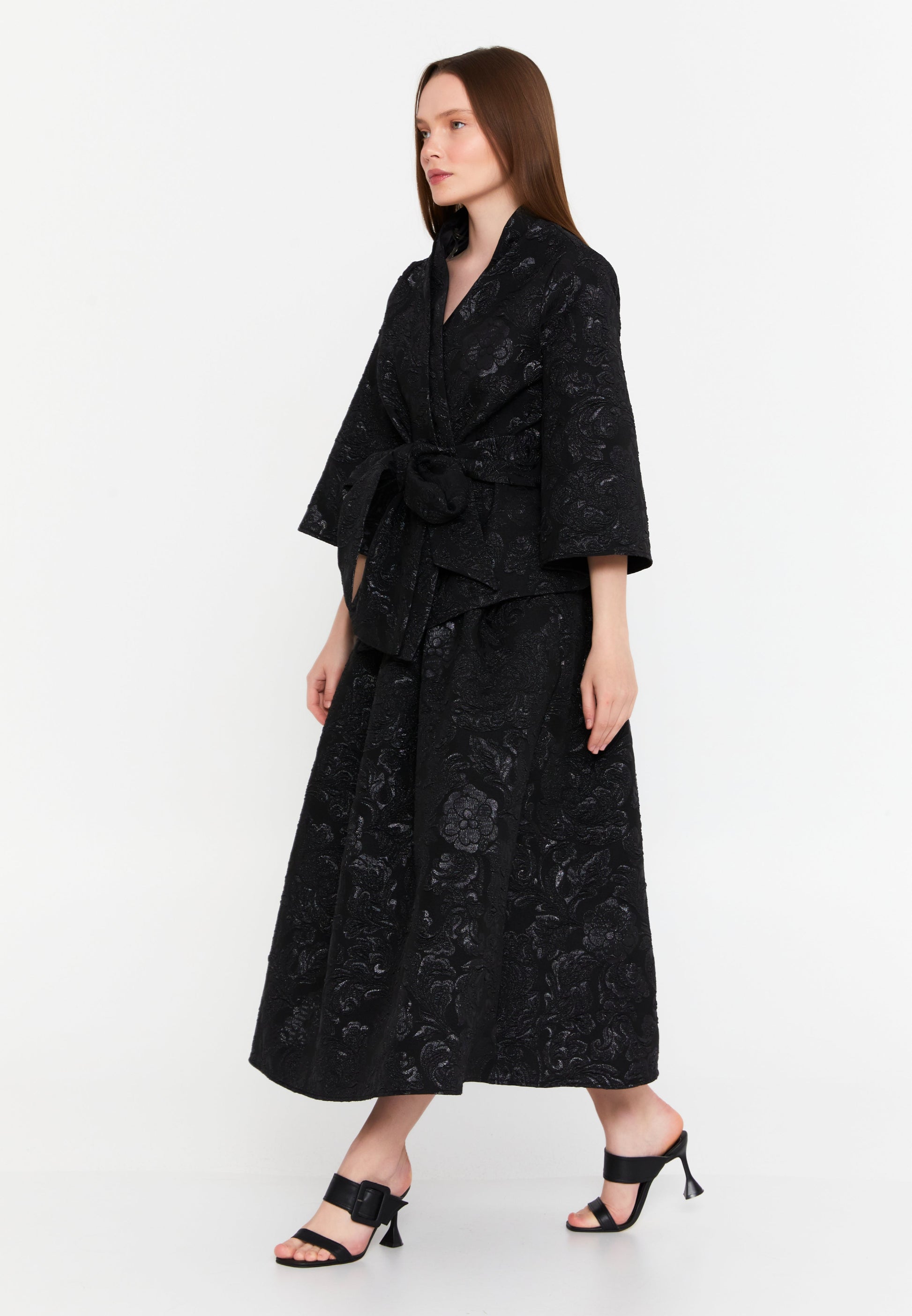 Mid-Length Polyester Patterned Regular Jacket imz25y5199 - Jacket - Istanbul Fashion Center