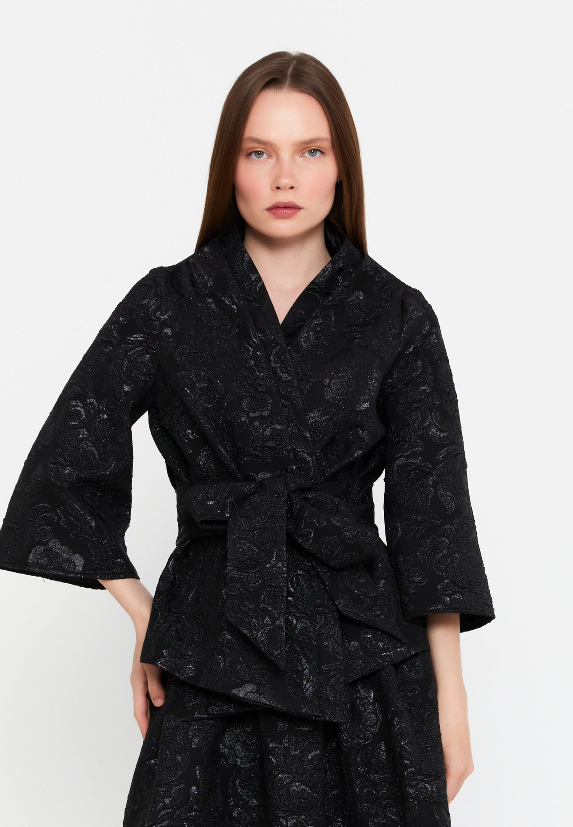 Mid-Length Polyester Patterned Regular Jacket imz25y5199 - Jacket - Istanbul Fashion Center